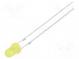 LED  3mm  yellow  10000÷12000mcd  30°  Front  convex  Pitch  2.54mm