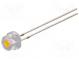 LED  4.8mm  white warm  5÷6.5mcd  18lm  140°  Front  convex  3400K