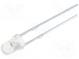LED  3mm  bipolar  blue  2180÷3000mcd  30°  Front  convex  LED AC