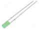 LED  3mm  green  750÷1120mcd  140°  Front  flat  Pitch  2.54mm
