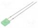 LED  rectangular  2x4x5mm  yellow green  68÷100mcd  100°  20mA