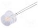 LED  8mm  pink  500÷750mcd  100°  Front  convex  Pitch  2.54mm