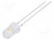 LED  5mm  white warm  22000÷25000mcd  10÷12lm  60°  15mA  7.8÷9.5V