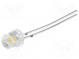 LED  5мм  белый теплый  1120÷1560мкд  140°  20мА  2,9÷3,6В