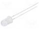 LED  5mm  white warm  2180÷3000mcd  30°  10÷15mA  12V  Front  convex