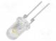 LED  5mm  white warm  22000÷25000mcd  33÷38lm  90°  150mA  3.3÷3.8V