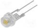LED  4.8mm  white warm  3300mcd  140°  Front  convex  THT