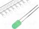 LED  5mm  green  68÷100mcd  30°  20mA  1.8÷2.6V  Front  convex