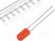 LED  5mm  red  100÷150mcd  30°  20mA  1.8÷2.6V  Front  convex