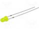 LED  3mm  yellow  30mcd  30°  Front  convex  Pitch  2.54mm