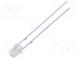 LED  3mm  bipolar  orange  220÷330mcd  140°  Front  flat