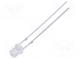 LED  3mm  bipolar  green  1560÷2180mcd  140°  Front  flat