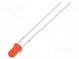 LED  3mm  red  500÷750mcd  30°  Front  convex  Pitch  2.54mm