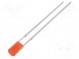 LED  3mm  red  330÷500mcd  140°  Front  flat  Pitch  2.54mm