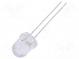 LED  8mm  red  2180÷3000mcd  30°  Front  convex  Pitch  2.54mm