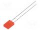 LED  rectangular  2x4.95x6.96mm  red  100÷150mcd  150°  Front  flat