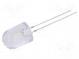 LED  10mm  white cold  22000÷25000mcd  30°  without flange