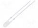 LED  3mm  white cold  750÷1120mcd  30°  Front  convex  Pitch  2.54mm