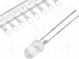LED  5mm  white cold  75000mcd  15°  50mA  3÷3.8V  Front  convex