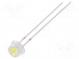 LED  4.8mm  white cold  5800÷7000mcd  11÷13lm  100°  Front  convex