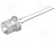 LED  8mm  white cold  3000÷4200mcd  140°  Front  flat  Pitch  2.54mm