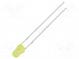LED  3mm  yellow  500÷750mcd  30°  Front  convex  Pitch  2.54mm
