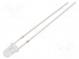 LED  3mm  yellow  500÷750mcd  70°  Front  convex  Pitch  2.54mm