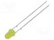 LED  3mm  yellow  220÷330mcd  70°  Front  convex  Pitch  2.54mm