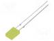 LED  rectangular  2x4.95x6.96mm  yellow  30÷45mcd  150°  20mA