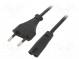 Cable  CEE 7/16 (C) plug,IEC C7 female  PVC  1.8m  black  2.5A