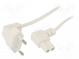 Cable  CEE 7/16 (C) plug angled,IEC C7 female angled  PVC  2.5m