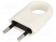 Connector  AC supply  male  plug  2P  250VAC  10A  Type  flat  white