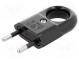 Connector  AC supply  male  plug  2P  250VAC  10A  Type  flat  black