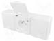 Connector  AC supply  socket  2P+PE  250VAC  16A  white  PIN  3  IP44