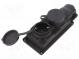 Connector  AC supply  socket  2P+PE  250VAC  16A  black  IP44