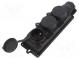Connector  AC supply  socket  2P+PE  250VAC  16A  black  IP44
