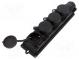 Connector  AC supply  socket  2P+PE  250VAC  16A  black  IP44