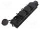 Connector  AC supply  socket  2P+PE  250VAC  16A  black  IP44