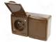 Connector  AC supply  socket  2P+PE  250VAC  16A  brown  PIN  3  IP44