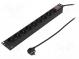 Plug socket strip  protective  Sockets  9  250VAC  16A  2m  IP20