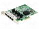PCI Express communication card  PCIe x4 Gen.2  RJ45 x2 PoE