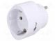 Adapter  Out  EU  Plug  with earthing  Colour  white