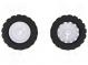 Wheel  black  Shaft  D spring  Pcs  2  push-in  Ø  42mm  W  19mm