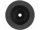 Wheel  black  Shaft  two sides flattened  Pcs  1  push-in  Ø  28mm