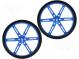 Wheel  blue  Shaft  D spring  Pcs  2  push-in  Ø  80mm  Shaft dia  3mm