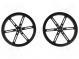 Wheel  black  Shaft  D spring  Pcs  2  push-in  Ø  90mm  W  10mm