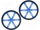 Wheel  blue  Shaft  D spring  Pcs  2  push-in  Ø  90mm  Shaft dia  3mm