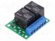 Module  relay  Channels  2  12VDC  max250VAC  10A  pin strips,screw