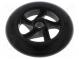 Wheel  black  Pcs  1  push-in  Ø  144mm  Plating  rubber  W  29mm