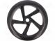 Wheel  black  Pcs  1  push-in  Ø  200mm  Plating  polyurethane